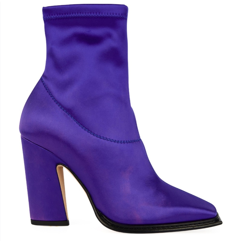 Jimmy Choo Mica 100 Ankle Sock Boots Purple Mixed